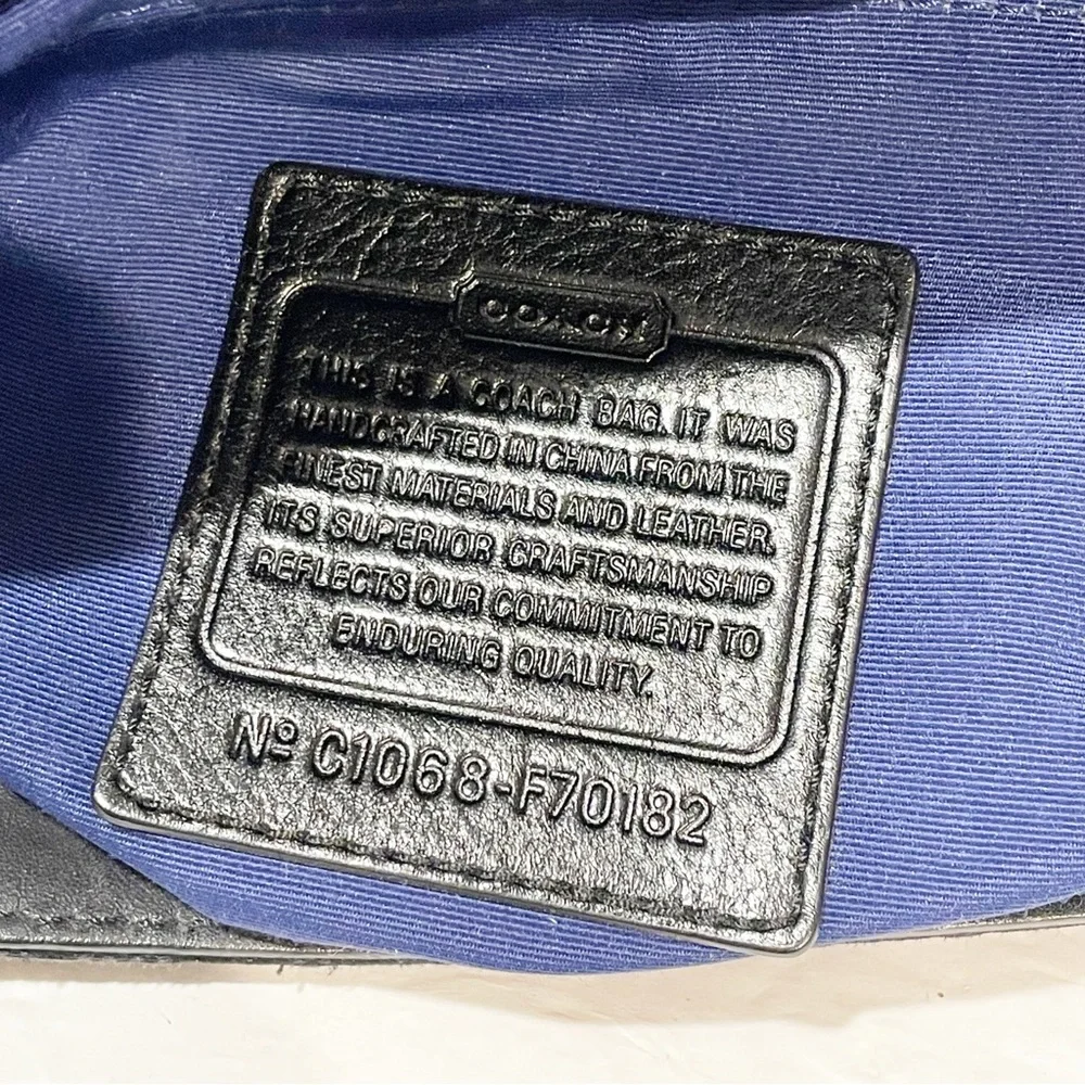 COACH SIGNATURE F70183 VOYAGER‎ BLACK CROSS BODY MESSENGER BAG
